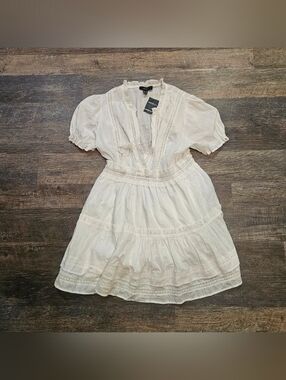 White FOREVER 21 Plus Woven Dress Women Size 2X